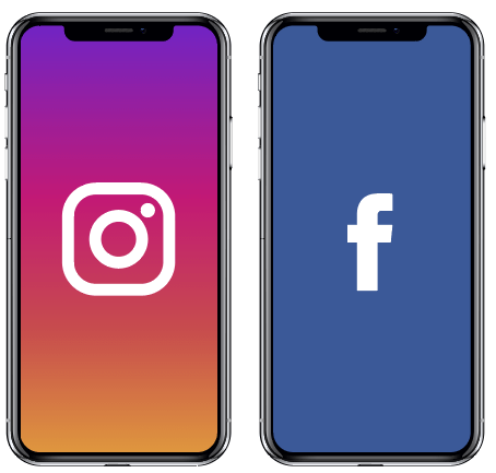 Instagram and Facebook apps