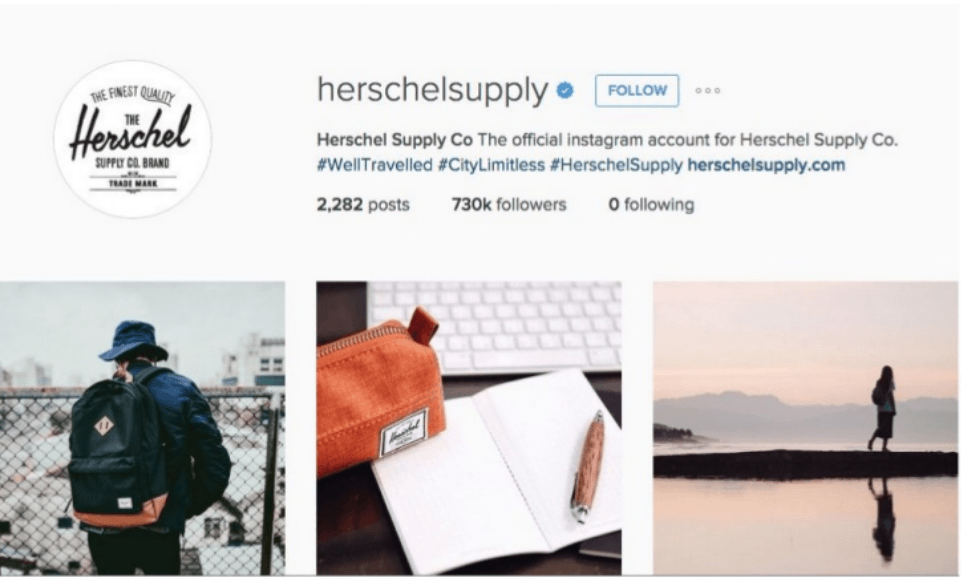 Herschelsupply Instagram page