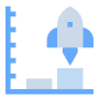 Startup rocket illustration